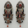 Tabra Vintage Antique Copper and Jasper Post Earrings