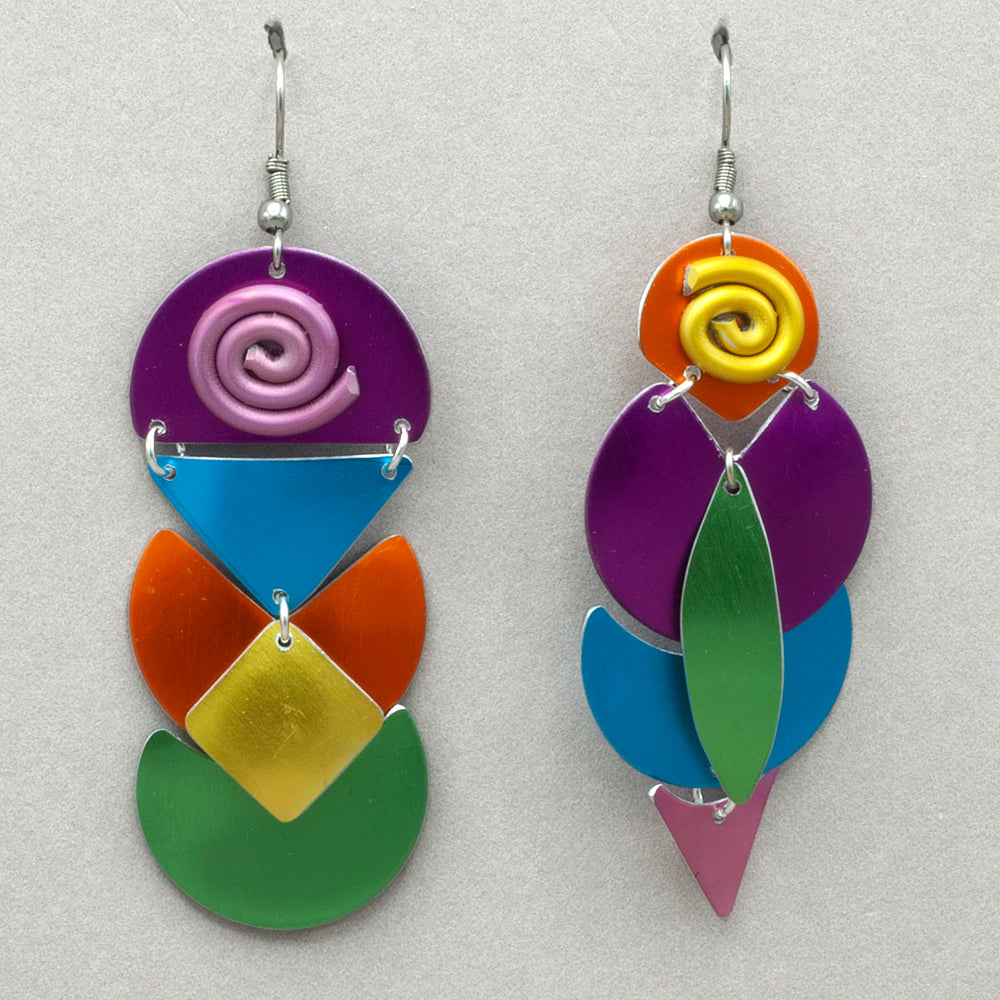 Sylvi Harwin Asymmetric Aluminum Earrings