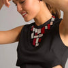 Piet V Necklace - Silver & Red