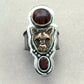 Tabra Bronze Jaguar and Garnet Ring