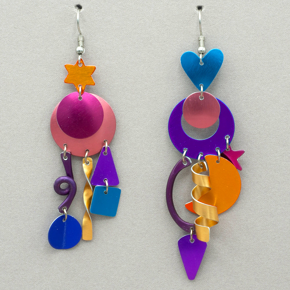 Sylvi Harwin Aluminum Asymmetric Earrings