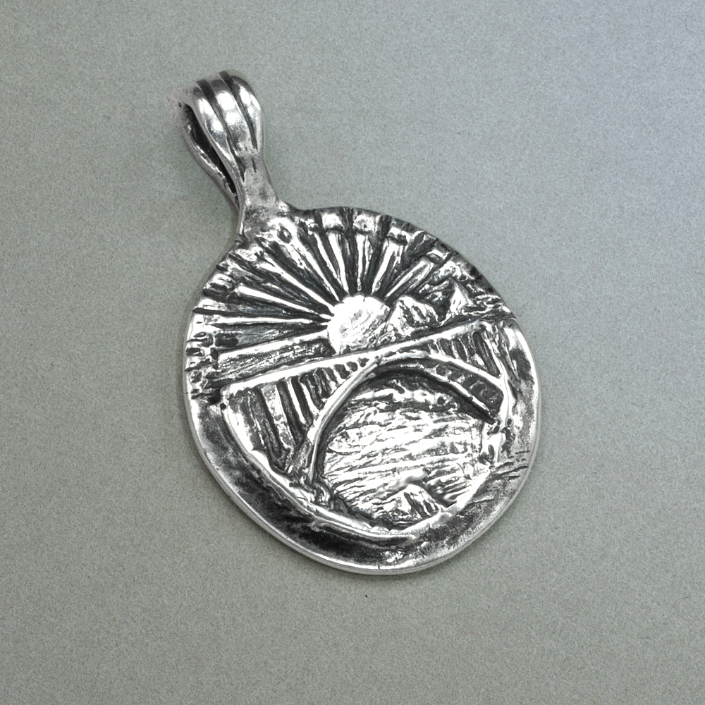Jim Kelly Sterling Silver Centennial Rainbow Bridge Pendant