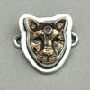 Tabra Small Bronze Jaguar With Ruby Bindi Charm