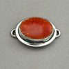 Tabra Orange Snake Skin Agate Charm