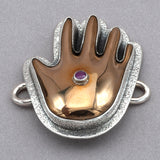 Tabra Bronze and Ruby Hand Charm