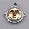 Tabra Bronze Face with Green Tourmaline Charm