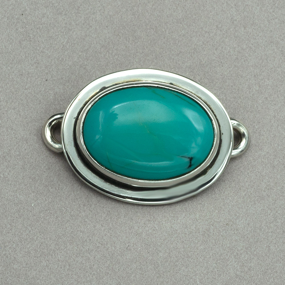 Tabra  Small Oval Turquoise Charm