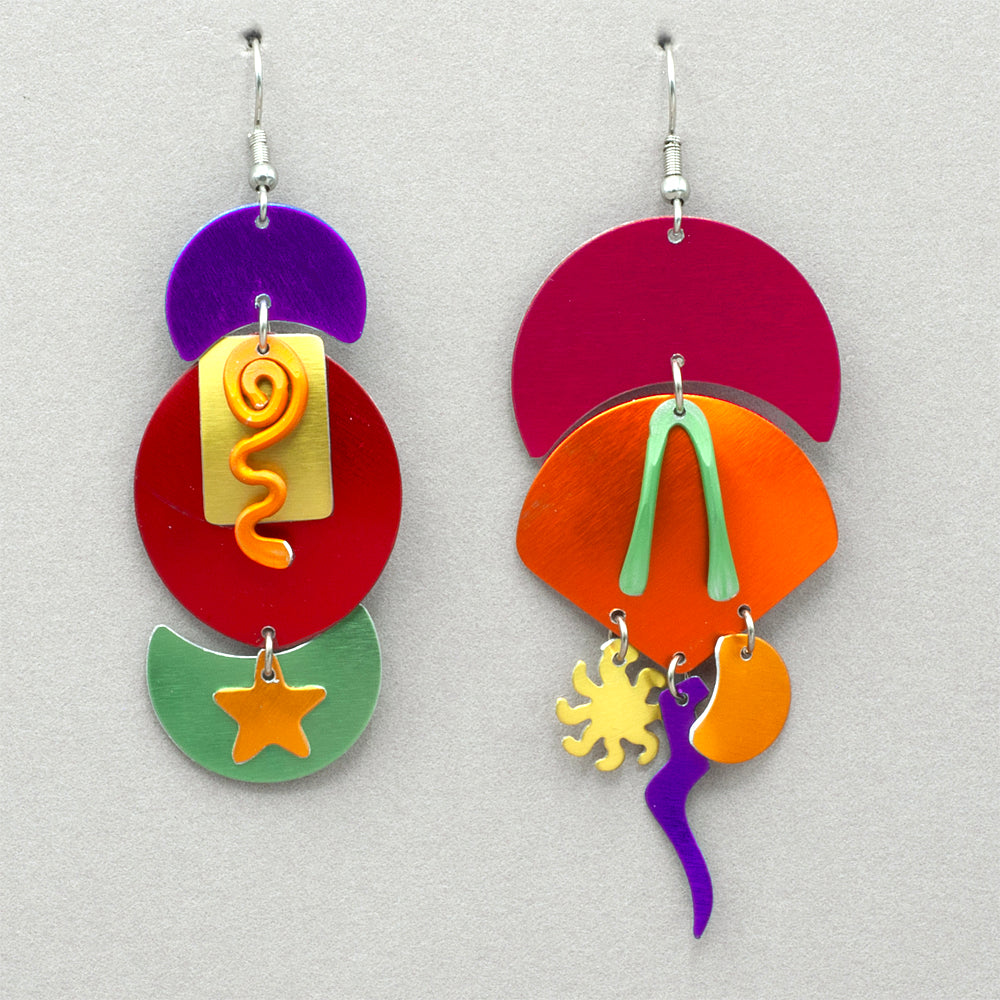 Sylvi Harwin Aluminum Asymmetric Earrings