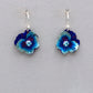 Holly Yashi Garden Pansy Drop Earrings - Bonnie Blue
