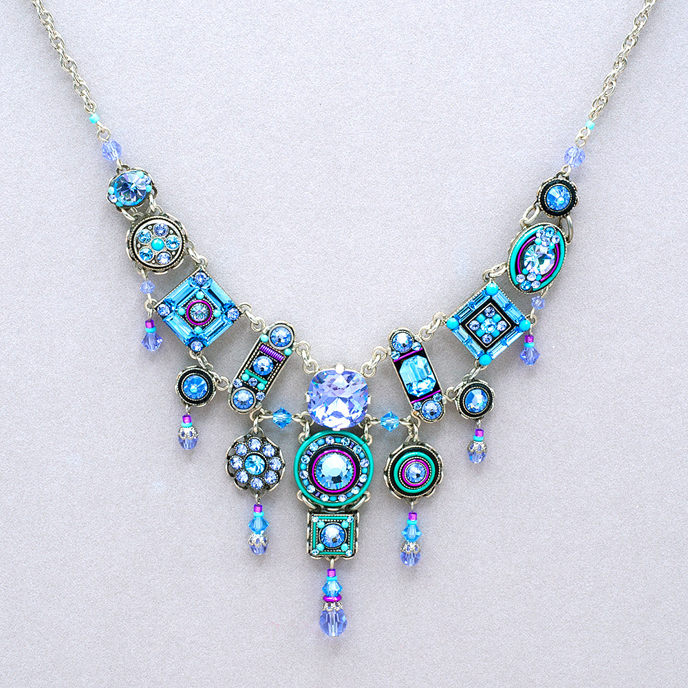 Light Turquoise Architectural Necklace – Coco and Duckie