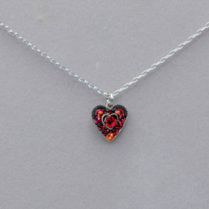 Firefly Small Crystal Heart Pendant Necklace