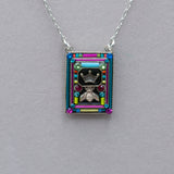 Firefly Queen Bee Rectangle Pendant Necklace