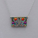 Firefly Botanical Square Leaf Pendant Necklace