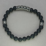 Italgem Onyx Bead Cross Design Bracelet