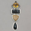 Tabra Goddess with Onyx and Palmwood Pendant Charm
