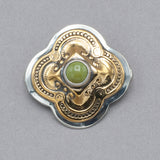 Tabra Jade Silver and Gold Charm