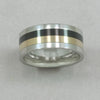 Italgem Stainless Steel with Yellow and Black IP Spinner Ring