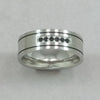 Italgem Stainless Steel with Black CZ and Black Enamel Ring