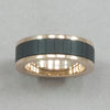 Italgem Black and Rose IP Stainless Steel Ring