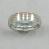 Italgem Stainless Steel and Rose IP Brushed Ring