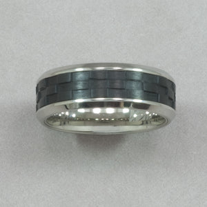 Italgem Stainless Steel and Carbon-Fiber Ring