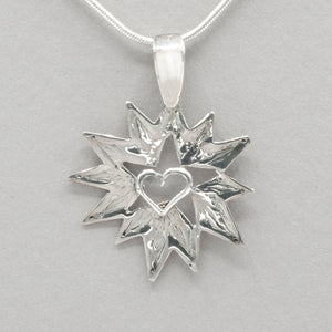 Jim Kelly Starburst Heart Pendant