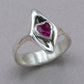 Jim Kelly Tiny Ruby Heart Ring