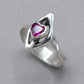 Jim Kelly Tiny Ruby Heart Ring