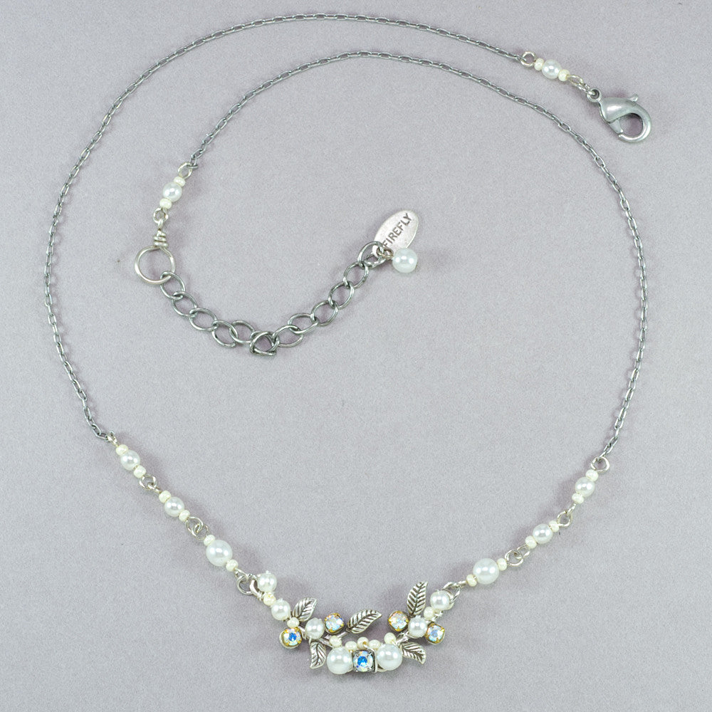 Firefly Petite Flora Necklace - White