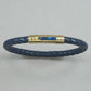 Italgem IPG S Steel Blue Clasp Blue Leather Bracelet