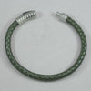 Italgem Green Leather with Stainless Steel Bracelet