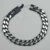 Italgem Black IP S. Steel Mate Cut Curb Link Bracelet