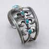 Sandcast Turquoise Sterling Silver and 18K Gold Cuff Bracelet