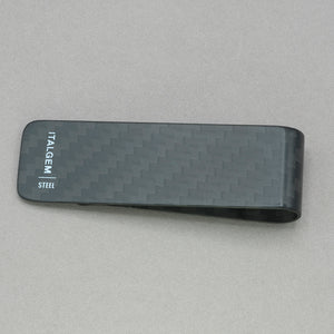 Italgem Small Black 3k Carbon Fiber Money Clip