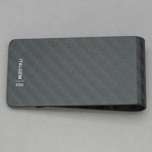 Italgem Medium Black 3K Carbon Fiber Money Clip