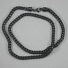 Italgem Black-IP S. Steel 6mm-Round Franco Polished 24" Necklace