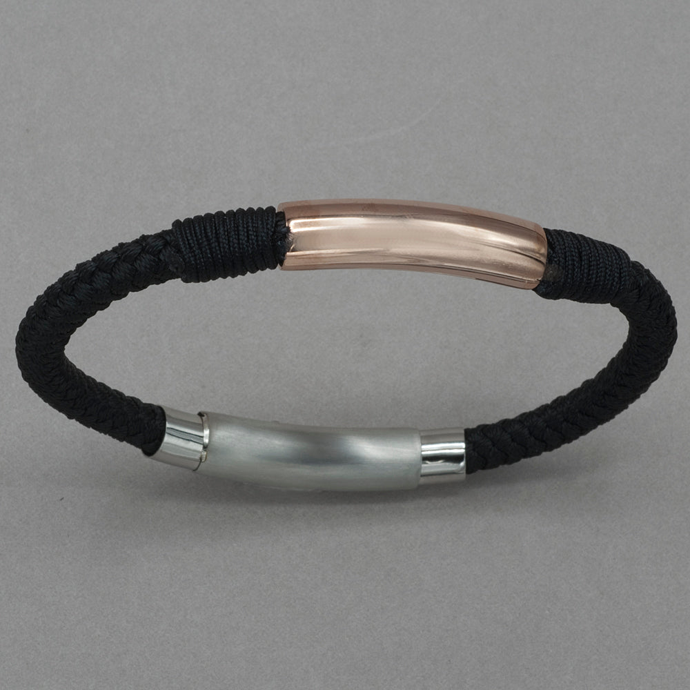 Italgem Rose Stainless Steel Nylon Bracelet