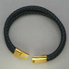 Italgem Black Leather 2-Strand Bracelet