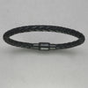 Italgem Black Leather Bracelet