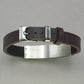 Italgem Wood ID Brown Leather Bracelet