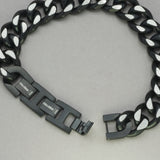 Italgem Black IP Stainless Steel Chain Bracelet