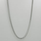 Italgem S. Steel D-Cut Round Box-Link 24" Necklace