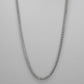 Italgem S. Steel 5mm-Round Franco Polished 24" Necklace