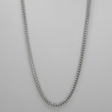 Italgem S. Steel 5mm-Round Franco Polished 24" Necklace