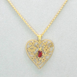 Holly Yashi Blooming Heart Necklace