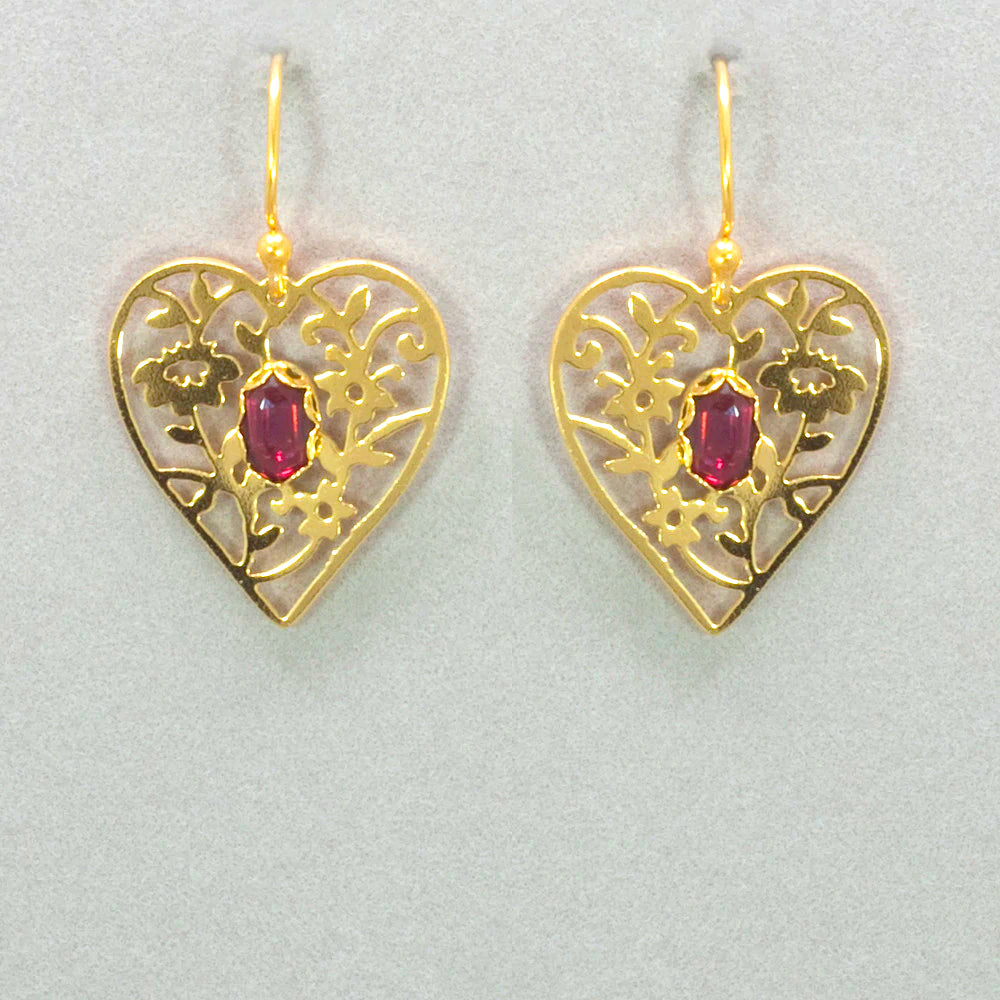 Holly Yashi Blooming Heart Earrings