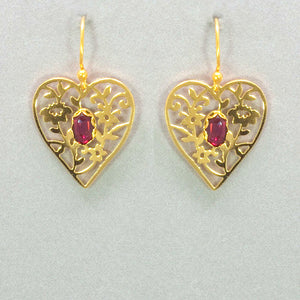 Holly Yashi Blooming Heart Earrings