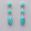 Three Turquoise Drop Earrings