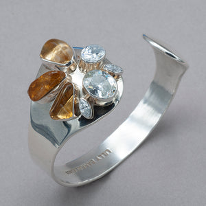 Lilly Barrack Citrine & CZ Cuff Bracelet