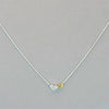 Boma Sterling Silver and Gold Two Hearts Necklace